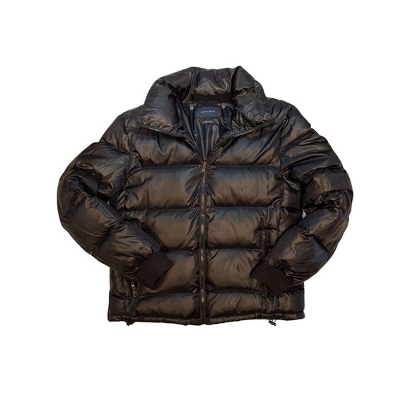 ZARA MAN Re-Form Insulated Puffer Jacket Glossy Black Size L Water Repellent - Picture 1 of 4